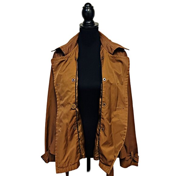 Express Trench Double Breasted Peacoat Long Sleeve Mid-Length Windbreaker Jacket - Picture 6 of 11